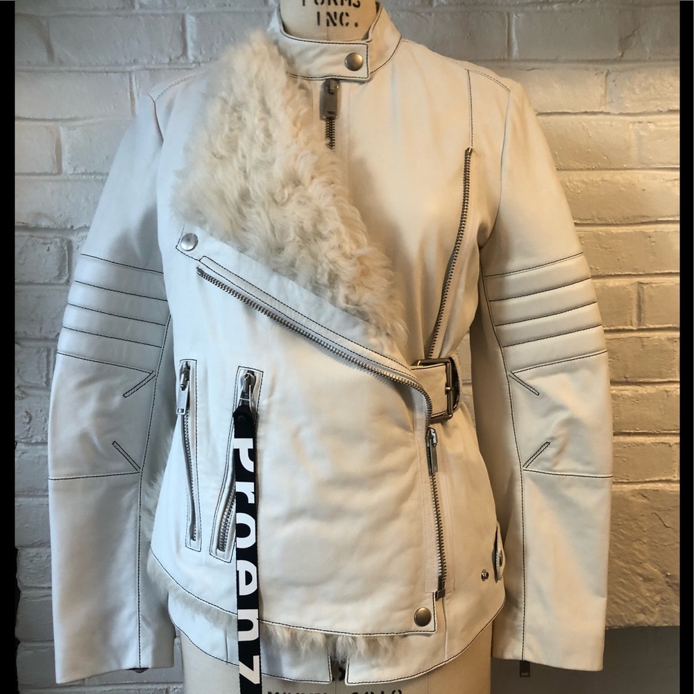 🌰💕 Proenza Schouler Leather Belted Moto Jacket